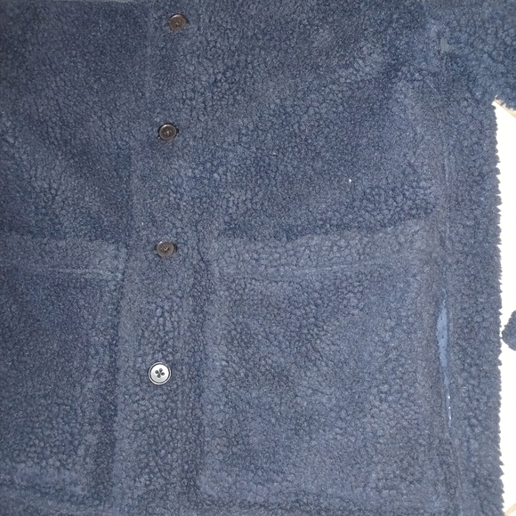 J crew Wallace barnes Nordic sherpa donkey jacket sz.large navy blue - Picture 4 of 7